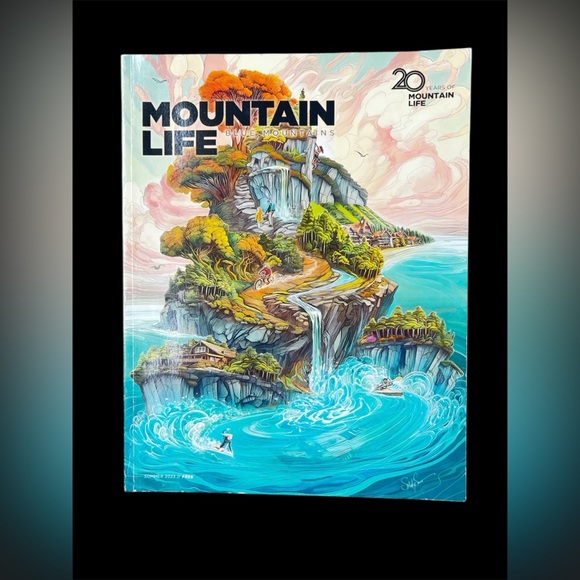 Blue Mountain Life Graphic Art Print - Picture 1 of 3
